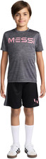 Messi Boys Lifestyle Short Sleeve 2-Piece Set, Slim-Fit Jersey Set with Top  Sh
