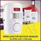 Wireless Motion Sensor Alarm Security Detector Indoor Outdoor Alert Systeem Met