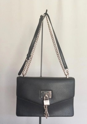 DKNY Women's Black Purse  Shoulder Strap Partial Gold Color Chain Never Used