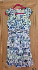 Calvin Klein Sleeveless A Line Dress Size 10 Polka Dot