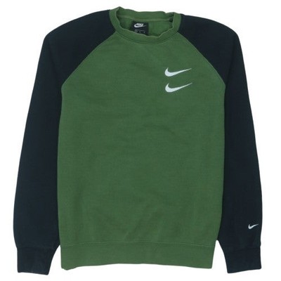 Nike Herren Pullover Sweatshirt grün Rundhals Logo M