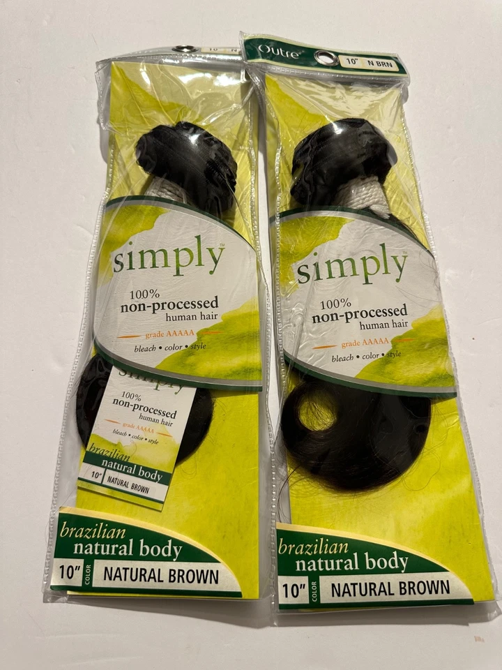 10A cabello humano brasileño onda corporal 2 paquetes marrón natural Foto 2 de 4