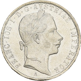 Künker: Österreich Franz Joseph I. 1 Florin 1858 A Silber Top!