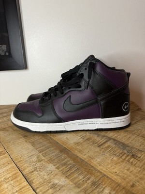Nike Dunk High Fragment Design Black Purple Size 10