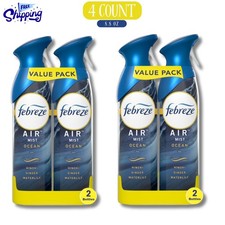 Febreze Air Freshener Spray, Odor-Fighting Room Spray, Ocean, 8.8oz, 4 Count