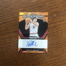 pelle larsson 2024-25 Panini Prizm Draft Picks Autographs Orange Pulsar Prizm RC