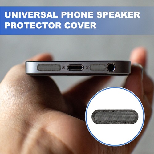 40 Pcs 0.87"/0.63"x0.2" Téléphone Antipoussière Net Autocollant Haut Parleur Housse Noir - Photo 6 sur 7