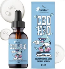 PURIFECT CEO of H2O Hyaluronic Acid Facial Serum 97% Natural Vegan Face Moisturi