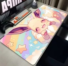 Eevee Desk Mat Pok mon Mouse Pad Gamer Gift Kawaii Room Decor