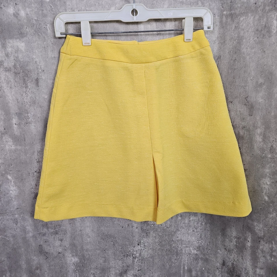 Minifalda vintage años 60 McGregor Competitors para mujer amarilla tejida dbl polialina Foto 4 de 4