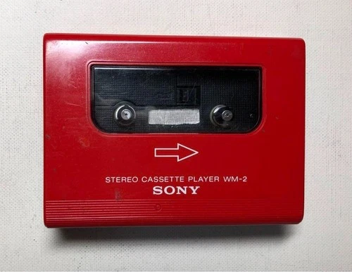 Sony Walkman WM-II WM-2 Red Cassette Player 1981 Serviced Vintage Works