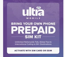 Ultra Mobile unlimited plans Sim card or Esim activation
