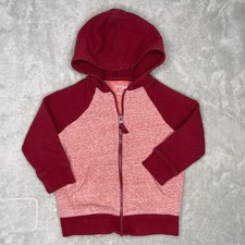 Cat  Jack Unisex 2T Red Hoodie Sweatshirt Full Zip Long Sleeve Made Of Fleece