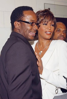Singers Whitney Houston Bobby Brown arrive at the Christian Dior D- Old Photo