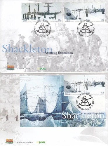 IRELAND EIRE 2004 SHACKLETON ANTARCTIC FIRST DAY COVERS x 2 FDC SG1637 1640 1641