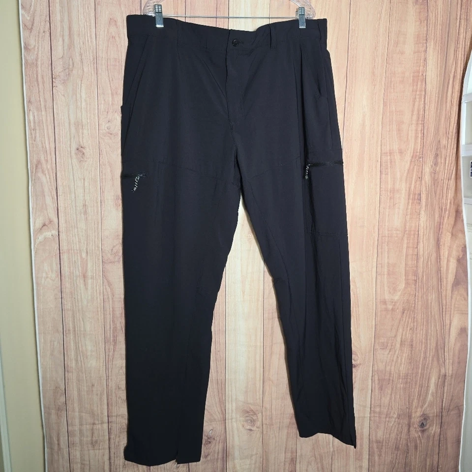 Magellan Outdoors Black Nylon Fishing Pants 2XL  (UNISEX?) 32"INSEAM - Image 4 of 4