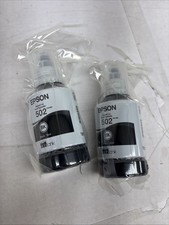 Epson 502 OEM BLACK Ink Bottle Set Of 2 Eco Tank AM13