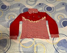 Vintage Roy Rogers  Trigger Rob Roy Childs Western Frontier Shirt Red Size 6
