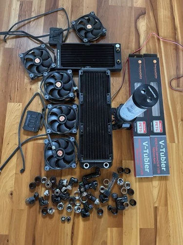 PC Wasserkühlung Set  /  Teile, D5 Pumpe und Lüfter für Custom WaKü DIY