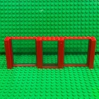 Lego Door Frames Red 2x8x6 (80400) +Trans Blue Glass 42509 + Frame 2x4x6 60599