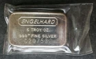 Engelhard 5oz Silver Bar in Plastic