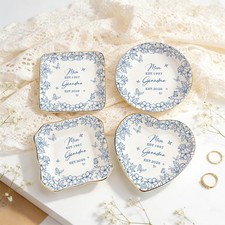 First Mom Now Grandma Ring Dish, Personalized Mothers Day Gift for Nana, New