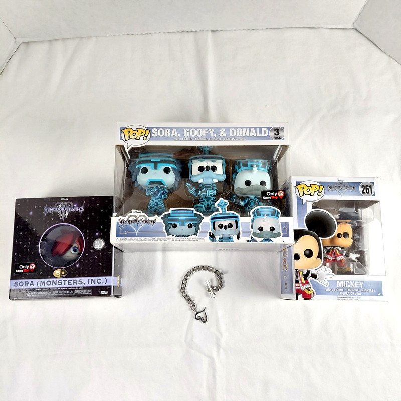 Disney's Kingdom Hearts Lot (Funko Mickey, Tron Funko Set, Sora Monsters Inc)