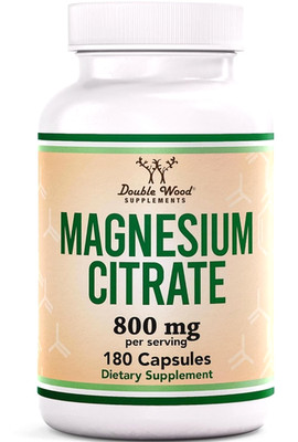 Double Wood Supplements Magnesium Citrate 800mg, 180 Capsules