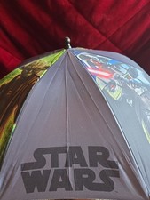 Cool Star Wars Child Umbrella 28" Diameter 4 Characters Vader Yoda C3po Handle
