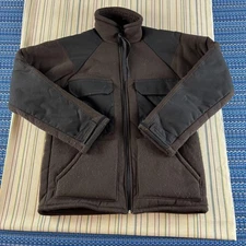 Vintage USGI Jacket Mens Medium Brown Cold Weather Fleece UNICOR Military 90s