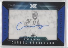 2017 Panini XR Luminous Endorsements Blue 26/49 Carlos Henderson Auto 0d6s
