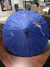 Parasol Umbrella Vintage Chinese Traditional Waterproof Fabric Bamboo Floral New