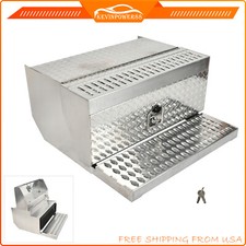 31x30x15 Aluminum Diamond Plate Step Battery Tool Box For Peterbilt 378 379 31x30x15 Aluminum Diamond Plate Step Battery Tool Box For Peterbilt 378 379