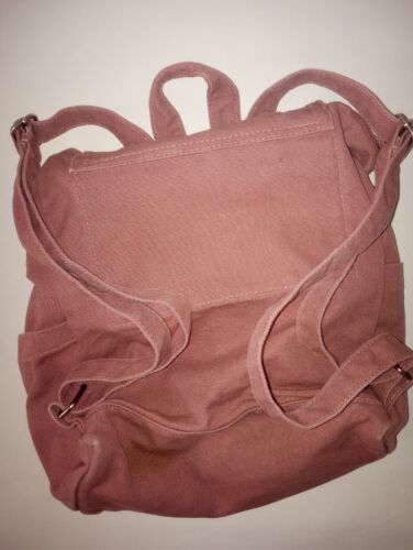 Baggu Canvas Kordelzug und Druckknopfverschluss 12 Zoll Tasche Rucksack - Lachs - Bild 2 von 6