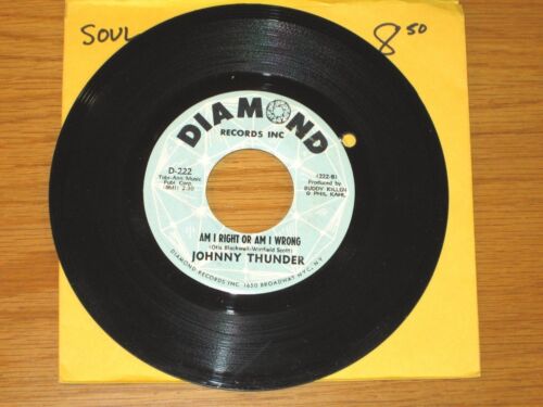 SOUL 45 RPM - JOHNNY THUNDER - DIAMOND 222 - "YOU SEND ME" + "AM I RIGHT OR..." - Picture 2 of 2