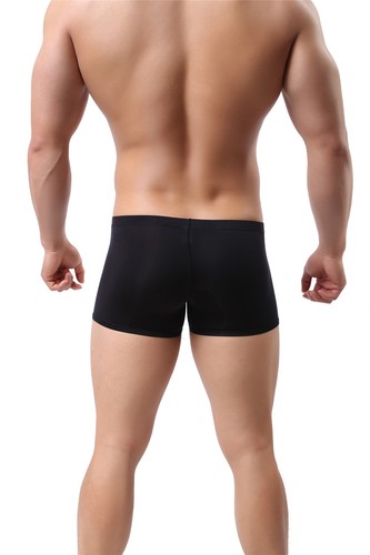 Men S Boxers Briefs Open Penis Underwear Sheath Pouch Stretch Long Shorts Trunks Ebay