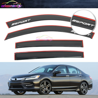 Fit for 13-17 Honda Accord Sedan In Channel Window Visors Shade Guard w/ Sport