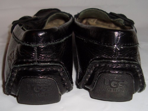 UGG Black Patent Buckle Driving Loafers 5 US 3.5 UK 36 EUR Slip On Shoes - Picture 6 of 10
