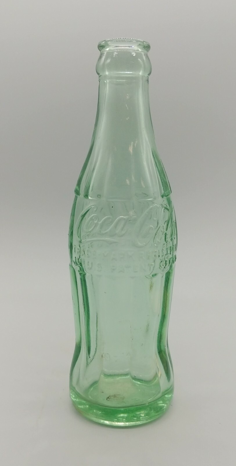 ANTIQUE VINTAGE 6 OZ COCACOLA HOBBLESKIRT GLASS BOTTLE GREENVILLE SC