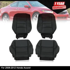 For 2008-2012 Honda Accord Front Driver Passenger Bottom Top Leather Seat Cover