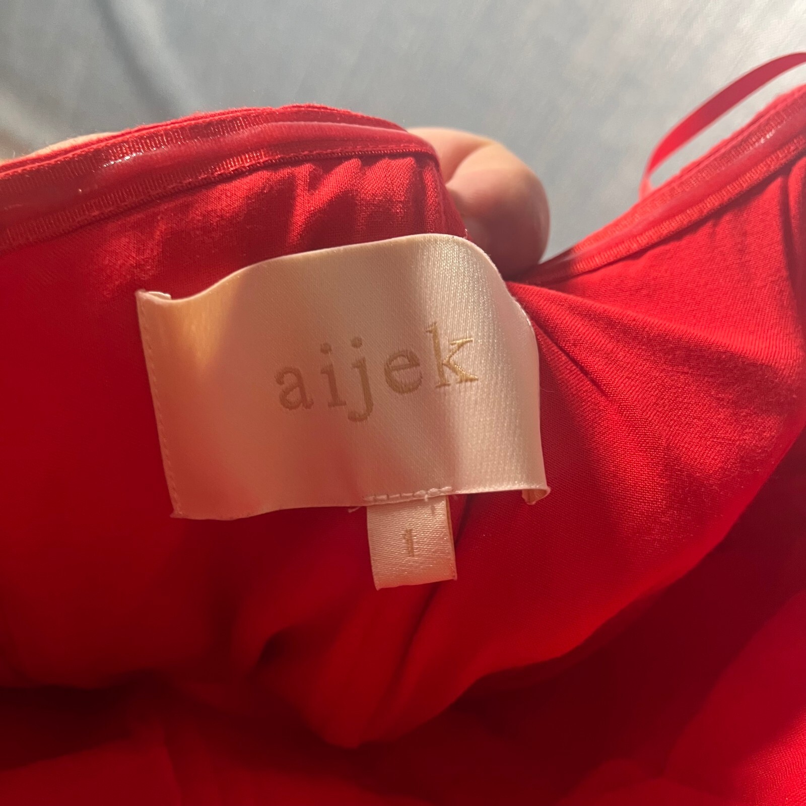 Aijek Womens Romper SIze 1 Red Silk Linen Blend Floral Juniors