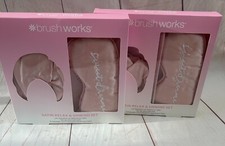 Image of Brush works Satin sleep mask & hair turban Pink, x 2