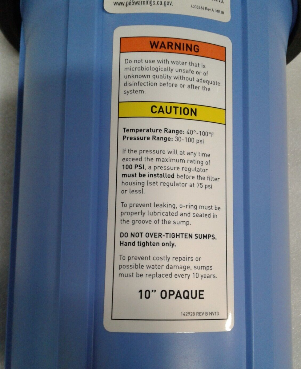 Pentair / Pentek Big Blue Filter Housing 3/4