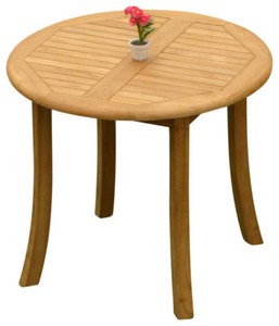 DSAT A-Grade Teak 4pc Dining Set 36" Round Table 3 Armless Chair Outdoor Patio