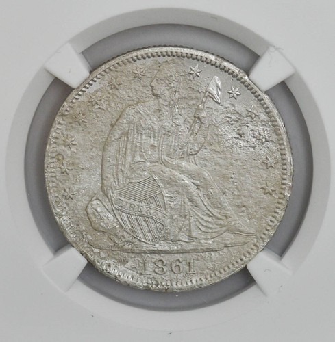 1861 Sitzende Freiheit Hälfte 50c SS Republik NGC 946256-60 - Bild 4 von 4