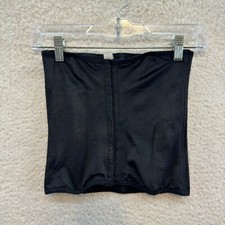 Vintage Corset Girdle Medium Black Boning Hook  Eye Edwardian Victorian Goth