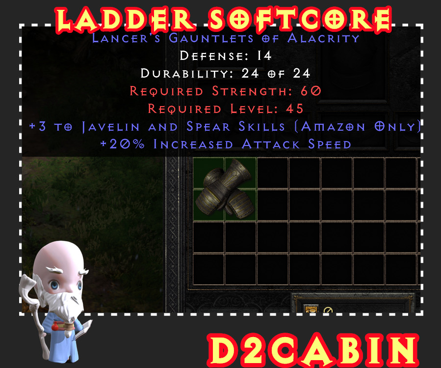 Diablo 2 D2R SC💥Ladder💥Amazon Glove💥2-3 Javelin Skills💥PC/SWITCH/PS