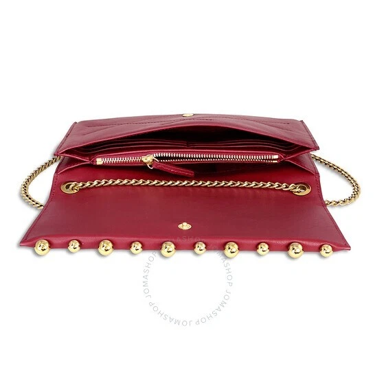 LANVIN 糖珍珠链带斜挎包肩羊皮钱包钱包 - 红色 — 第 2/4 张图片