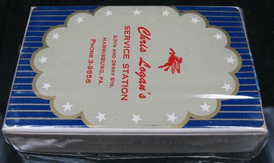 1950s Sealed Deck Chris Logan's Service Station Mobil Oil ...