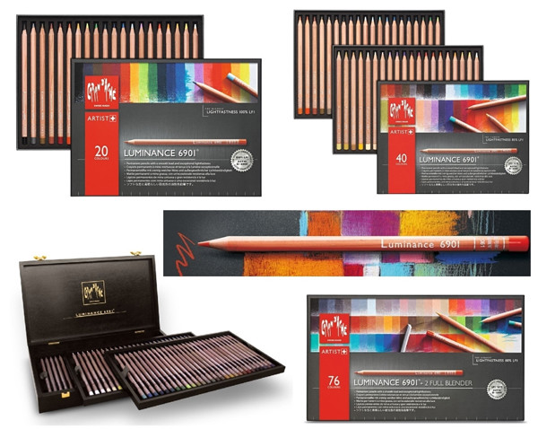 Caran d'Ache LUMINANCE 6901 : 12 - 20 - 40 - 76+2 - 100 Set